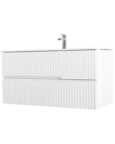 Тумба под раковину Cezares Duet 80 DUET-800-2C-SO-BO подвесная Bianco Opaco