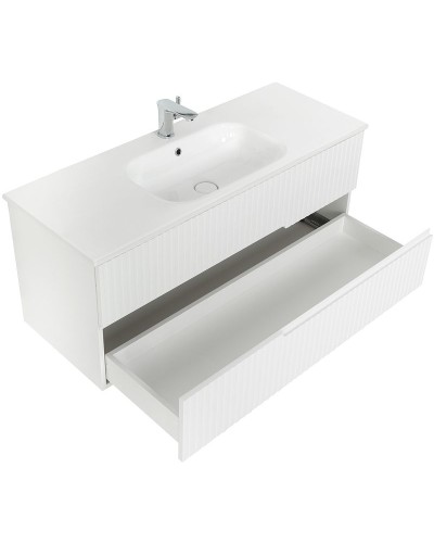 Тумба под раковину Cezares Duet 120 DUET-1200-2C-SO-BO подвесная Bianco Opaco