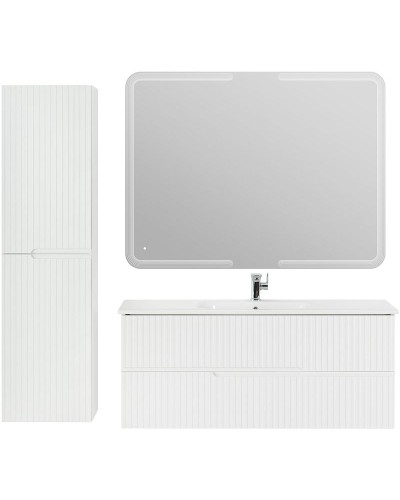 Тумба под раковину Cezares Duet 120 DUET-1200-2C-SO-BO подвесная Bianco Opaco