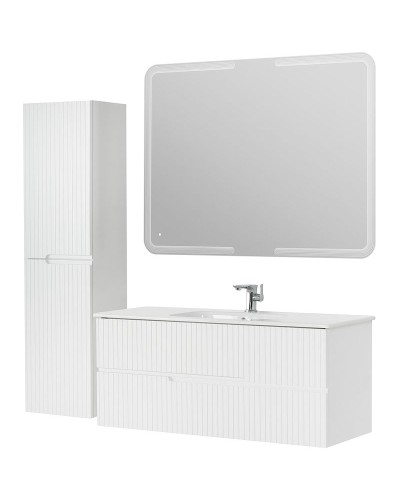 Тумба под раковину Cezares Duet 120 DUET-1200-2C-SO-BO подвесная Bianco Opaco