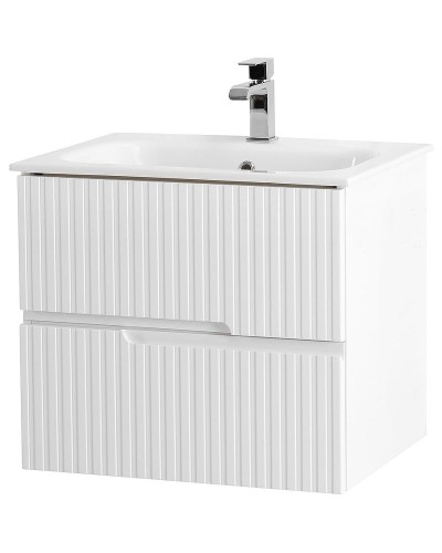 Тумба под раковину Cezares Duet 60 DUET-600-2C-SO-BL подвесная Bianco Lucido