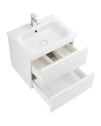 Тумба под раковину Cezares Duet 60 DUET-600-2C-SO-BO подвесная Bianco Opaco