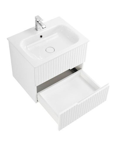 Тумба под раковину Cezares Duet 60 DUET-600-2C-SO-BO подвесная Bianco Opaco