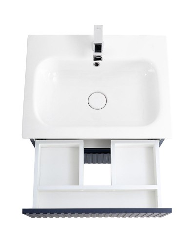 Тумба под раковину Cezares Duet 60 DUET-600-2C-SO-GR-P подвесная Grafito