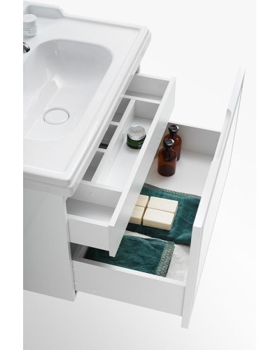 Тумба под раковину Cezares Giubileo 80 GIUBILEO-800-1C-SO-BL подвесная Bianco Lucido