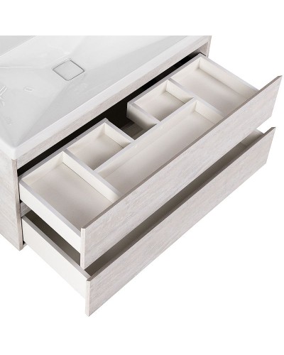 Тумба под раковину Cezares Molveno 80 MOLVENO-80-2C-SO-LB подвесная Legno Bianco