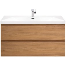 Тумба под раковину Cezares Molveno 90 MOLVENO-90-2C-SO-NC подвесная Noce Chiaro
