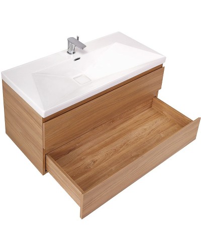 Тумба под раковину Cezares Molveno 90 MOLVENO-90-2C-SO-NC подвесная Noce Chiaro