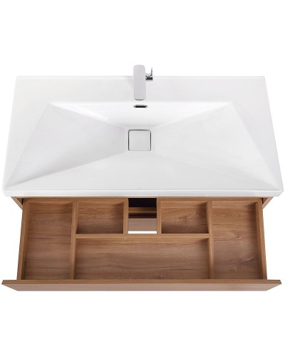 Тумба под раковину Cezares Molveno 90 MOLVENO-90-2C-SO-NC подвесная Noce Chiaro