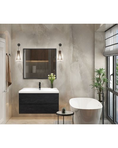 Тумба под раковину Cezares Molveno 90 MOLVENO-90-2C-SO-NR подвесная Nero