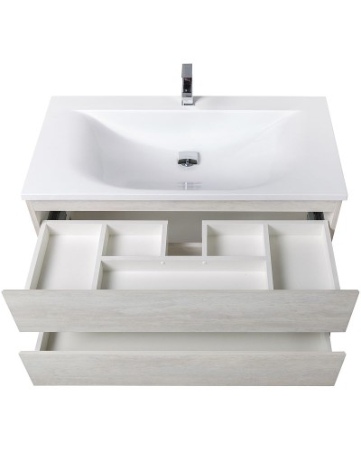 Тумба под раковину Cezares Molveno 100 MOLVENO-100-2C-SO-LB подвесная Legno Bianco