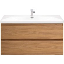 Тумба под раковину Cezares Molveno 100 MOLVENO-100-2C-SO-NC подвесная Noce Chiaro