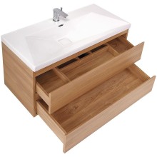 Тумба под раковину Cezares Molveno 100 MOLVENO-100-2C-SO-NC подвесная Noce Chiaro