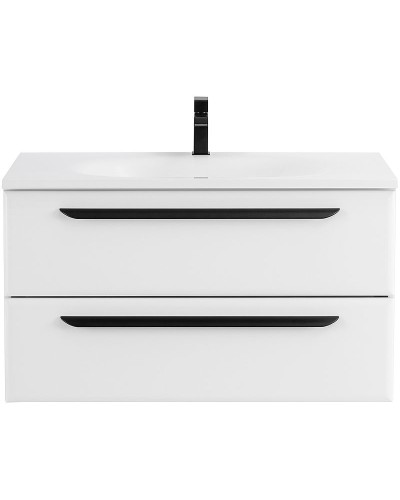 Тумба под раковину Cezares Eco 90 ECO-900-2C-SO-BL подвесная Bianco Lucido