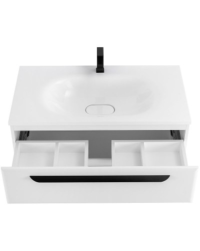 Тумба под раковину Cezares Eco 90 ECO-900-2C-SO-BL подвесная Bianco Lucido