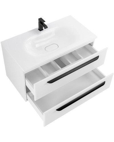 Тумба под раковину Cezares Eco 90 ECO-900-2C-SO-BL подвесная Bianco Lucido