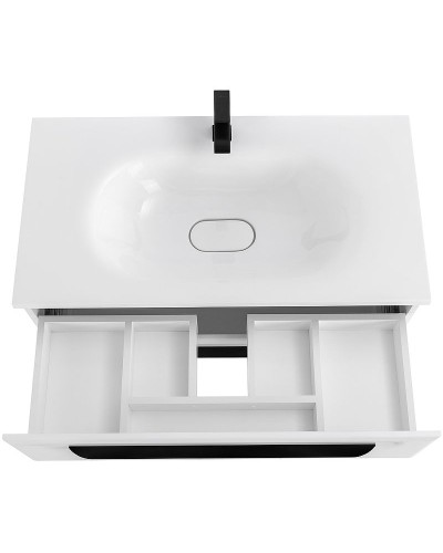 Тумба под раковину Cezares Eco 90 ECO-900-2C-SO-BL подвесная Bianco Lucido