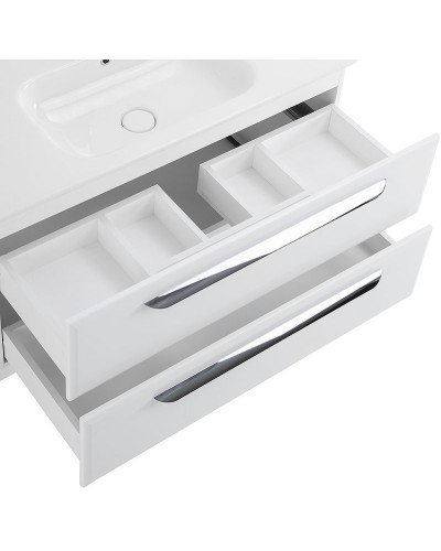 Тумба под раковину Cezares Eco-Cer 80 ECO-CER-800-2C-SO-BO подвесная Bianco Opaco