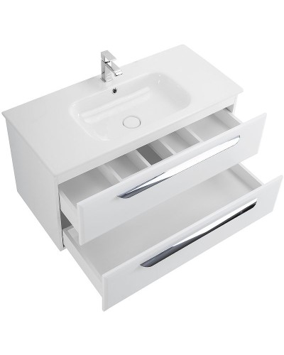 Тумба под раковину Cezares Eco-Cer 100 ECO-CER-1000-2C-SO-BL подвесная Bianco Lucido