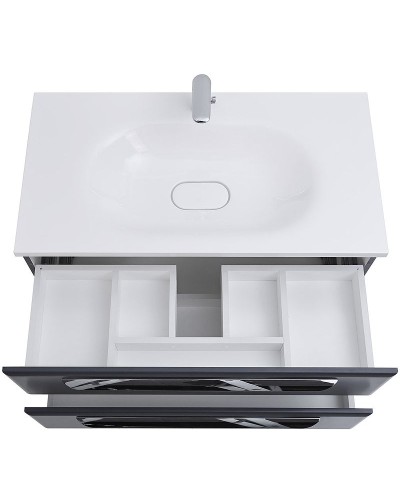 Тумба под раковину Cezares Eco 75 ECO-750-2C-SO-GR-P подвесная Grafito