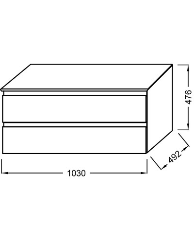 Тумба под раковину Jacob Delafon Madeleine 100 EB2084-J53 подвесная Черная матовая