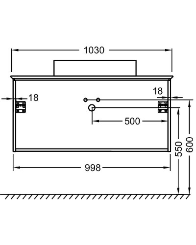 Тумба под раковину Jacob Delafon Madeleine 100 EB2084-J53 подвесная Черная матовая