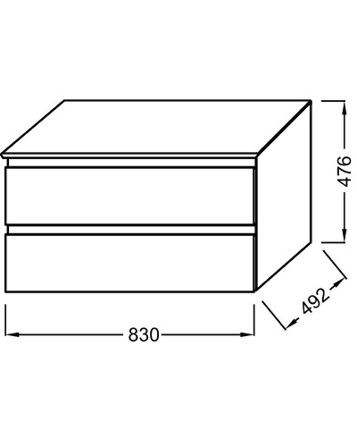 Тумба под раковину Jacob Delafon Madeleine 80 EB2083-J53 подвесная Черная матовая