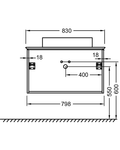Тумба под раковину Jacob Delafon Madeleine 80 EB2083-J53 подвесная Черная матовая
