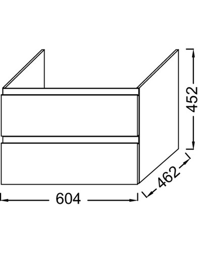 Тумба под раковину Jacob Delafon Madeleine 60 EB2052-J53 подвесная Черная матовая