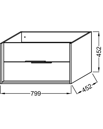 Тумба под раковину Jacob Delafon Vivienne 80 EB1667-J5-J5 подвесная Белая глянцевая