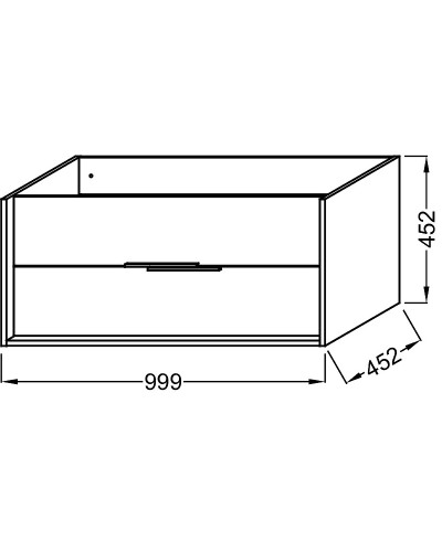 Тумба под раковину Jacob Delafon Vivienne 100 EB1668-J5-J5 подвесная Белая глянцевая