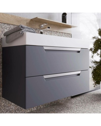 Тумба под раковину Aqwella Cube 90 CUB0109GR подвесная Серая матовая