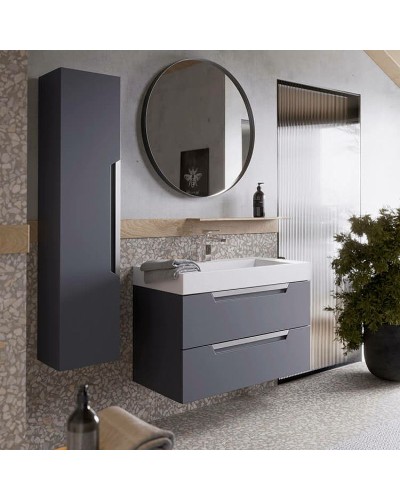 Тумба под раковину Aqwella Cube 90 CUB0109GR подвесная Серая матовая