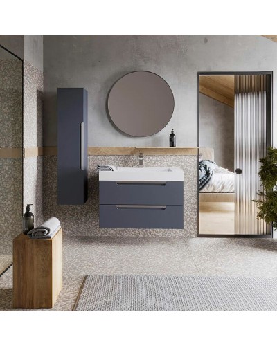 Тумба под раковину Aqwella Cube 90 CUB0109GR подвесная Серая матовая