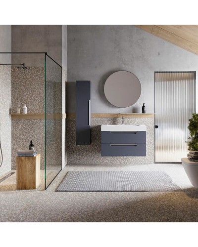 Тумба под раковину Aqwella Cube 90 CUB0109GR подвесная Серая матовая