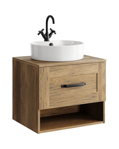 Тумба под раковину Aqwella Craft 60 CRF0106DB подвесная Дуб балтийский