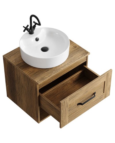 Тумба под раковину Aqwella Craft 60 CRF0106DB подвесная Дуб балтийский