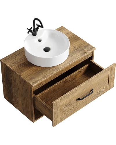 Тумба под раковину Aqwella Craft 80 CRF0108DB подвесная Дуб балтийский