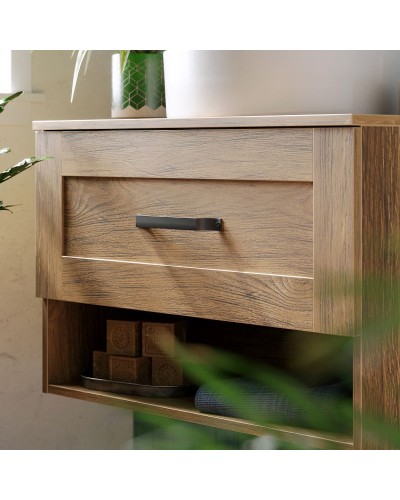 Тумба под раковину Aqwella Craft 80 CRF0108DB подвесная Дуб балтийский