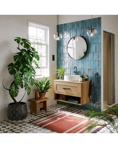 Тумба под раковину Aqwella Craft 80 CRF0108DB подвесная Дуб балтийский