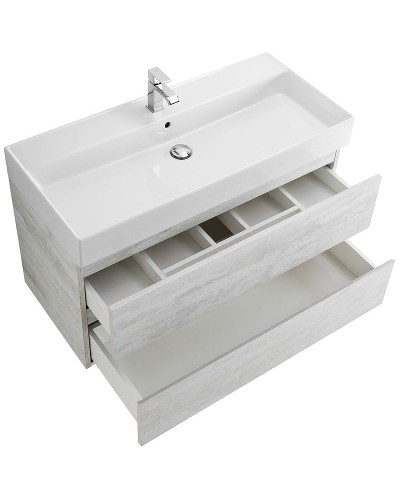 Тумба под раковину Cezares Molveno 46 100 MOLVENO 46-100-2C-SO-LB подвесная Legno Bianco