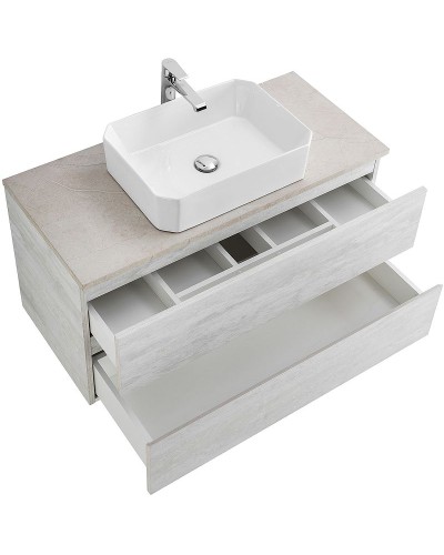 Тумба под раковину Cezares Molveno 46 100 MOLVENO 46-100-2C-SO-LB подвесная Legno Bianco