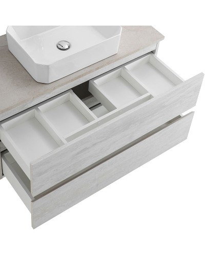 Тумба под раковину Cezares Molveno 46 100 MOLVENO 46-100-2C-SO-LB подвесная Legno Bianco