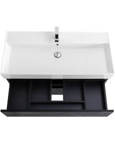 Тумба под раковину Cezares Molveno 46 100 MOLVENO 46-100-2C-SO-NR подвесная Nero