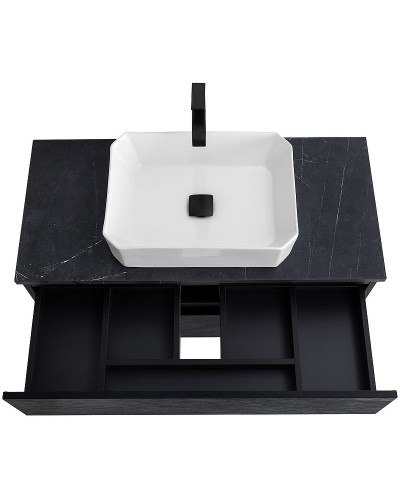 Тумба под раковину Cezares Molveno 46 100 MOLVENO 46-100-2C-SO-NR подвесная Nero