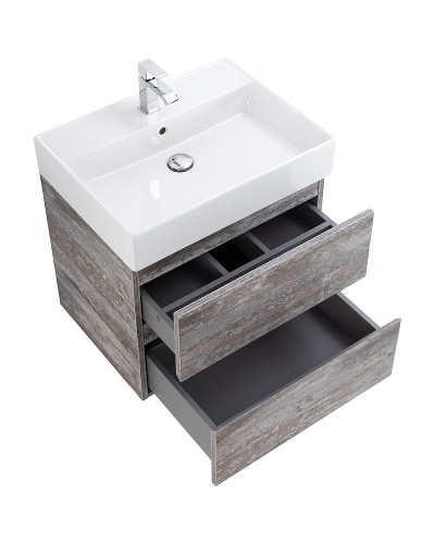 Тумба под раковину Cezares Molveno 46 60 MOLVENO 46-60-2C-SO-LG подвесная Legno Grigio