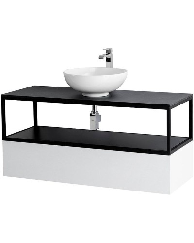 Тумба Cezares Cadro 120 CADRO-120-1C-SO-BG-BLUM подвесная Bianco Ghiaccio