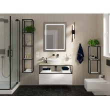 Тумба Cezares Cadro 100 CADRO-100-1C-SO-BG-BLUM подвесная Bianco Ghiaccio