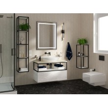 Тумба Cezares Cadro 100 CADRO-100-1C-SO-BG-BLUM подвесная Bianco Ghiaccio