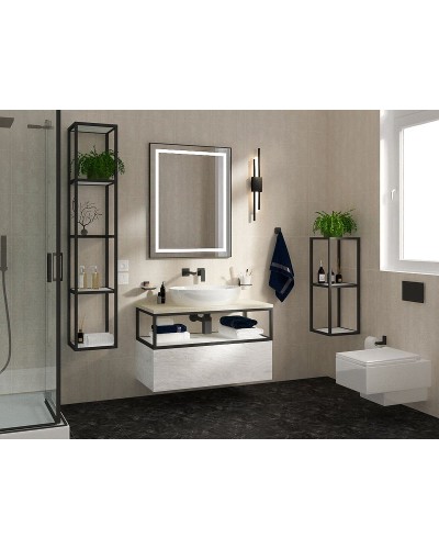 Тумба Cezares Cadro 100 CADRO-100-1C-SO-BG-BLUM подвесная Bianco Ghiaccio